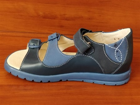 Босоножки Тотто, модель 1027-3,43,13, цвет темно-синий/синий, размеры 27-34 - фото 4975